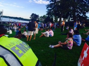 group of people gathering